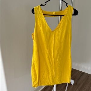 Banana Republic Yellow Sleeveless V-Neck Dress